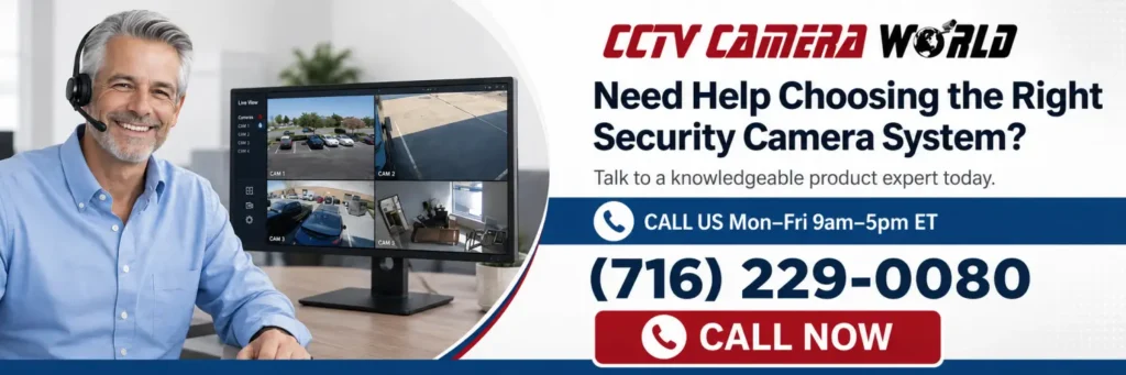 Contact CCTV Camera World, we're ready to help!