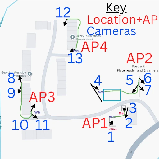 An example site layout for a customer's property
