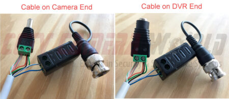 how to connect video balun and power terminal to cat5 wire leads