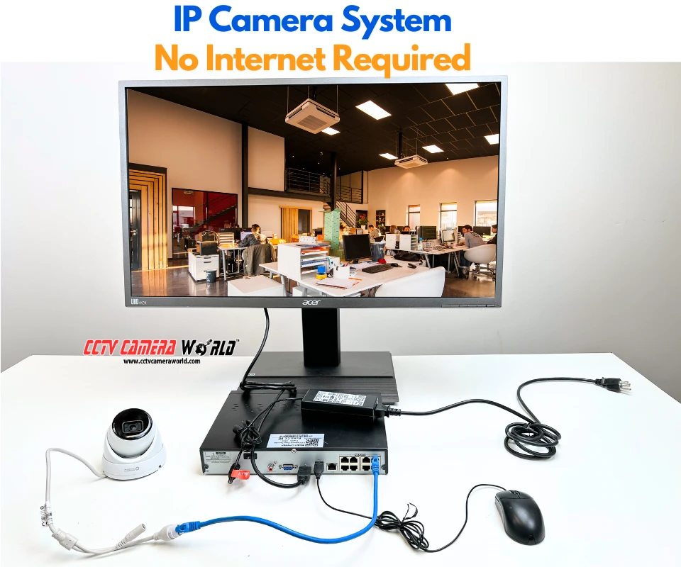 IP camera systems do not require internet to work