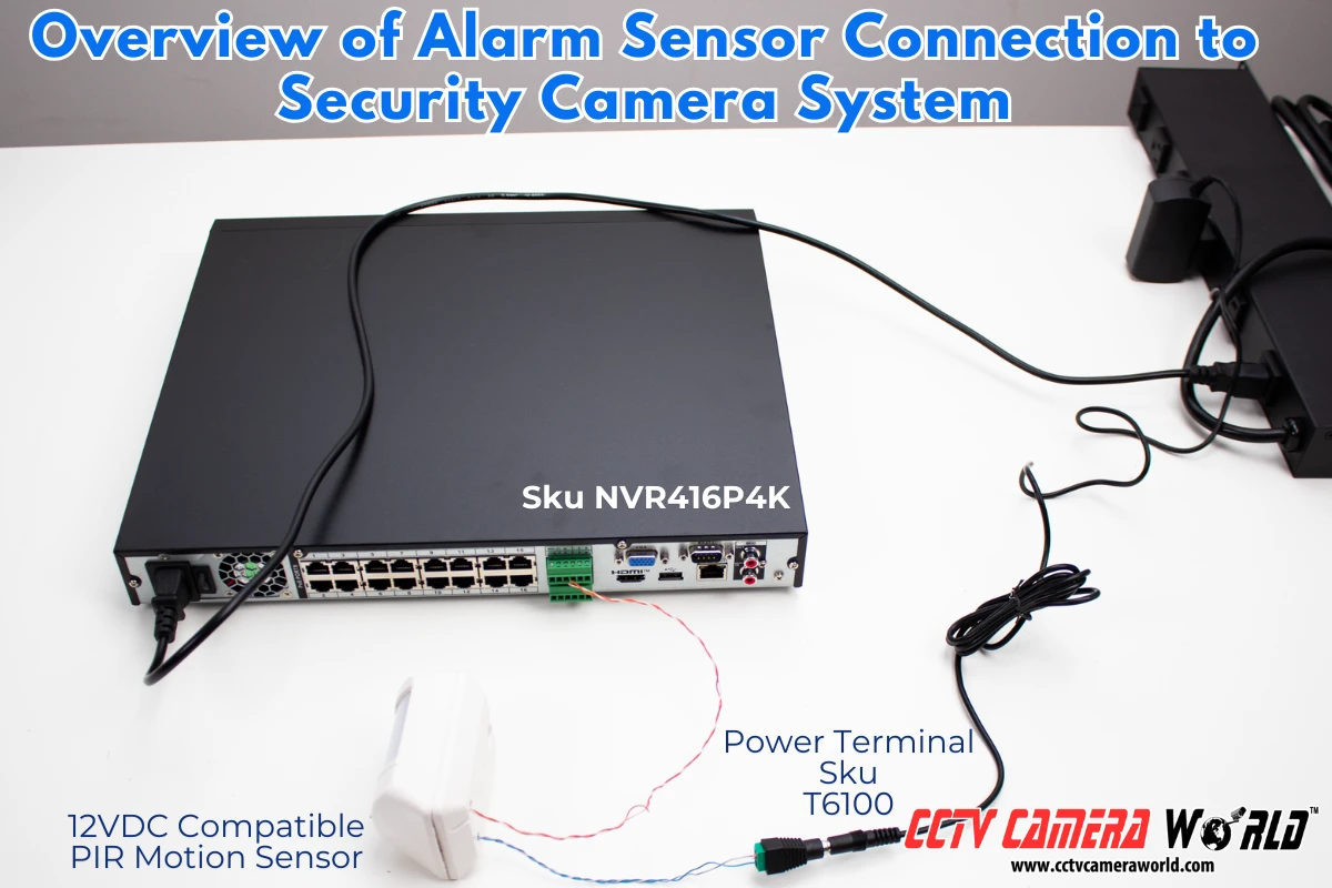 Overview of Alarm Sensor Connection to NVR Security Camera System