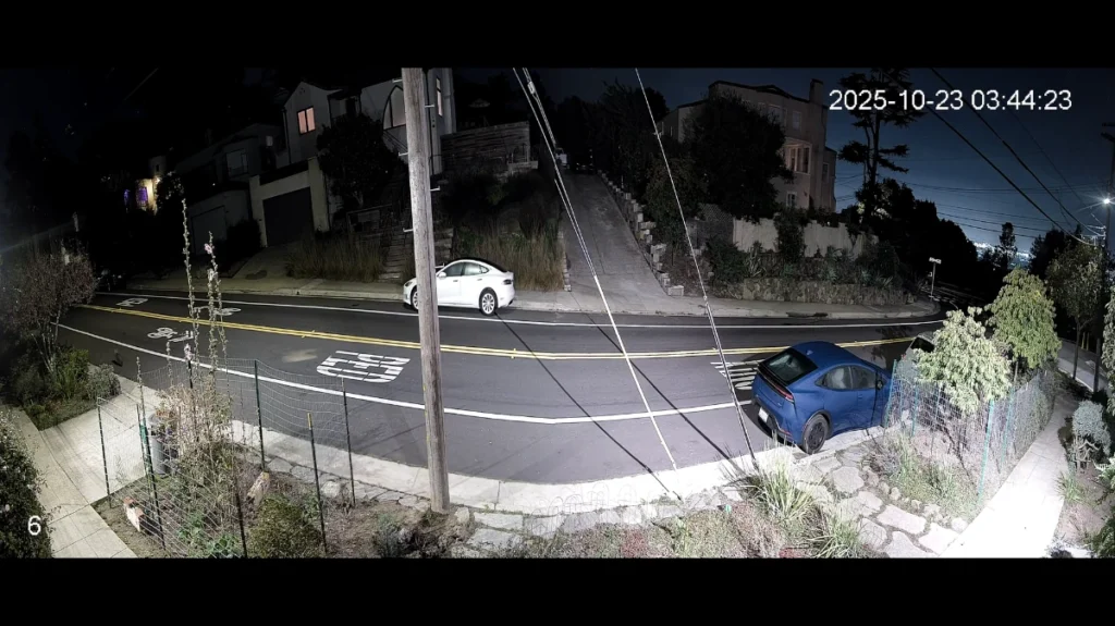 Example video from a panoramic camera showcasing its ability to see both directions of a street