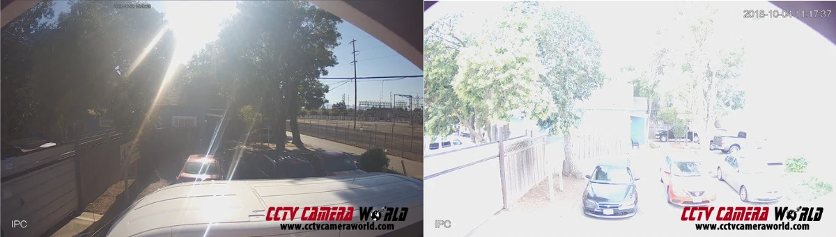 Example of Sun Glare that can damage security cameras