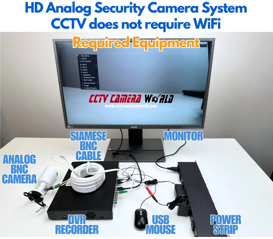 HD Coaxial security camera systems from CCTV Camera World do not require an active internet connection to view and record