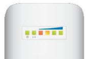 Signal meter located on back of access point provides indication of whether 2 radios are correctly paired.