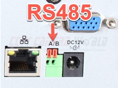 rs485 connection on back of recorder