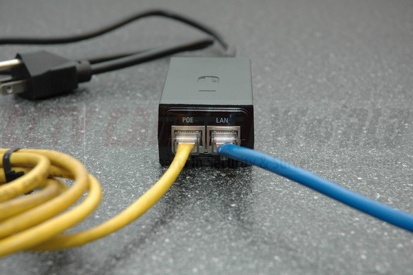 PoE injector close up view