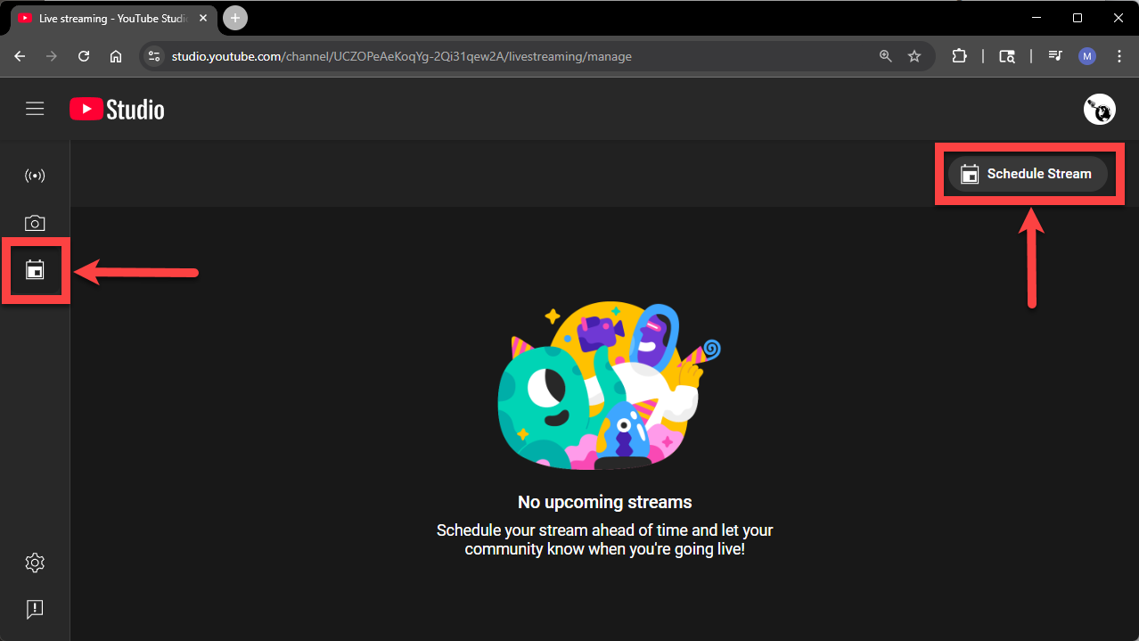 Scheduling a stream in YouTube Studio is better for unstable internet connections
