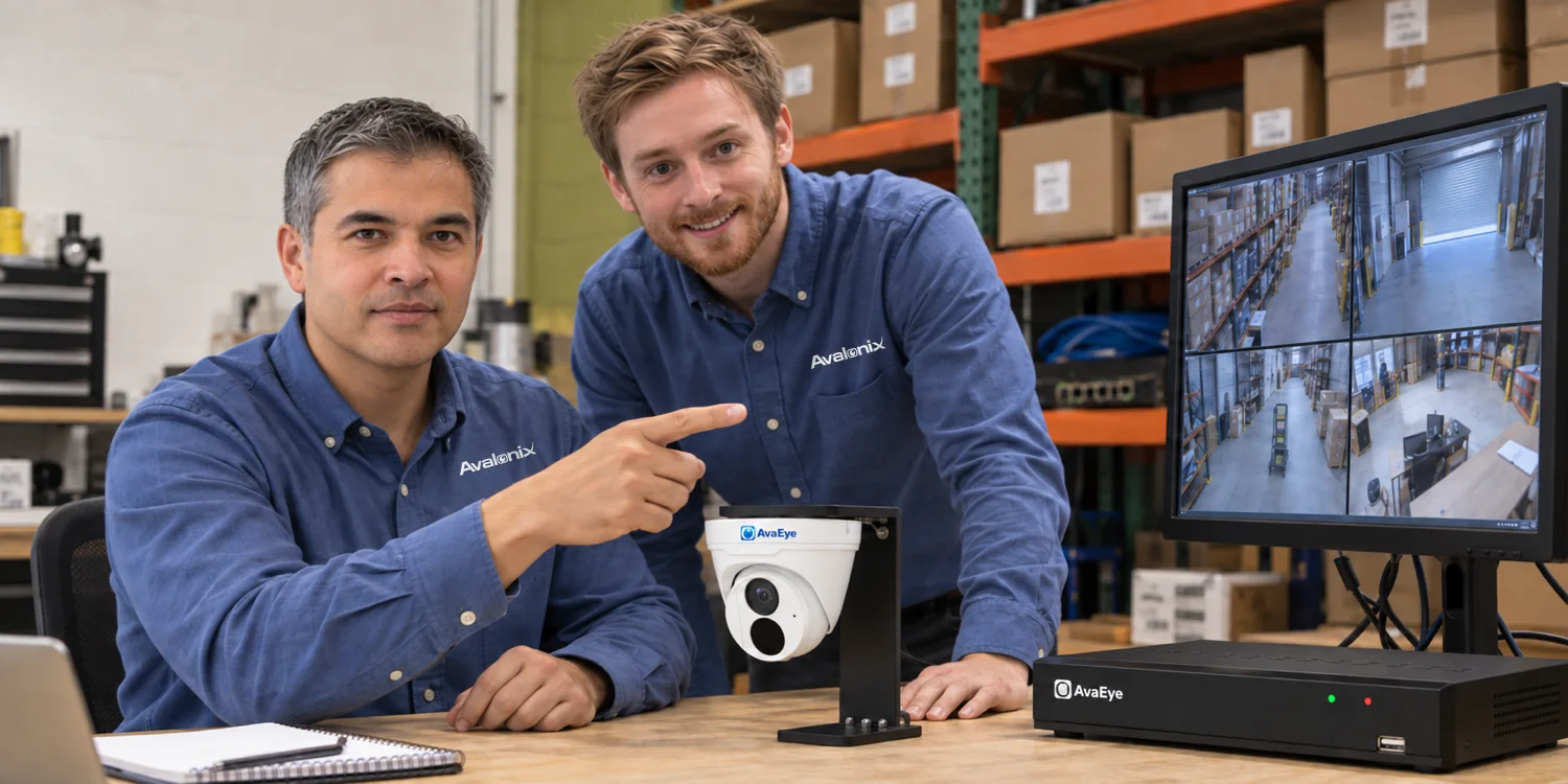 CCTV Camera World team reviewing security camera and NVR equipment for installer and dealer projects
