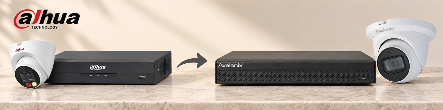 Avalonix recorder and camera replacing Dahua equipment.