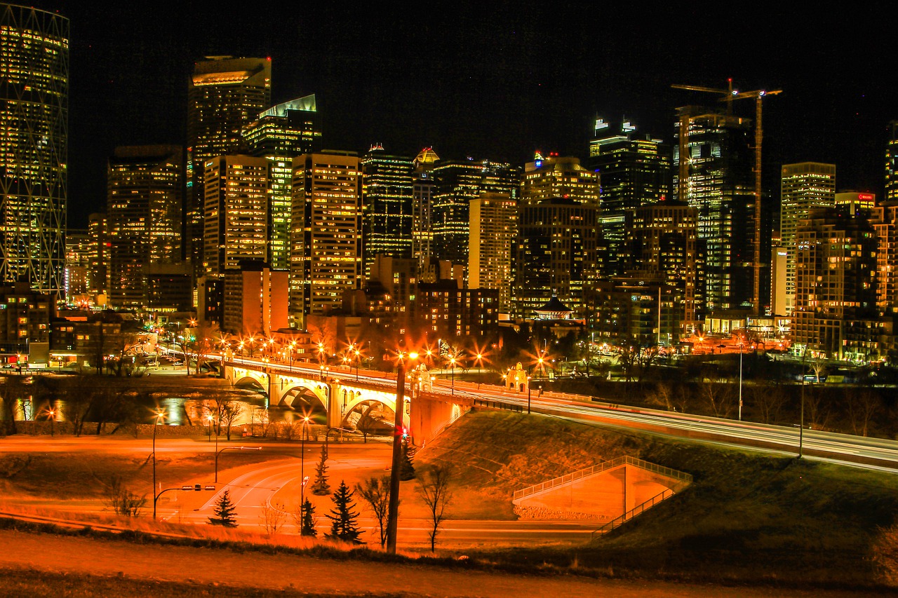 A cityscape or urban landscape